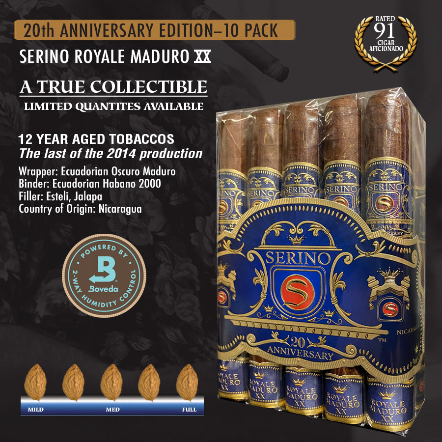 2014 Original Production Serino Royale Maduro XX (10 Pack)